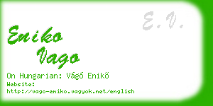 eniko vago business card