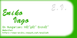 eniko vago business card